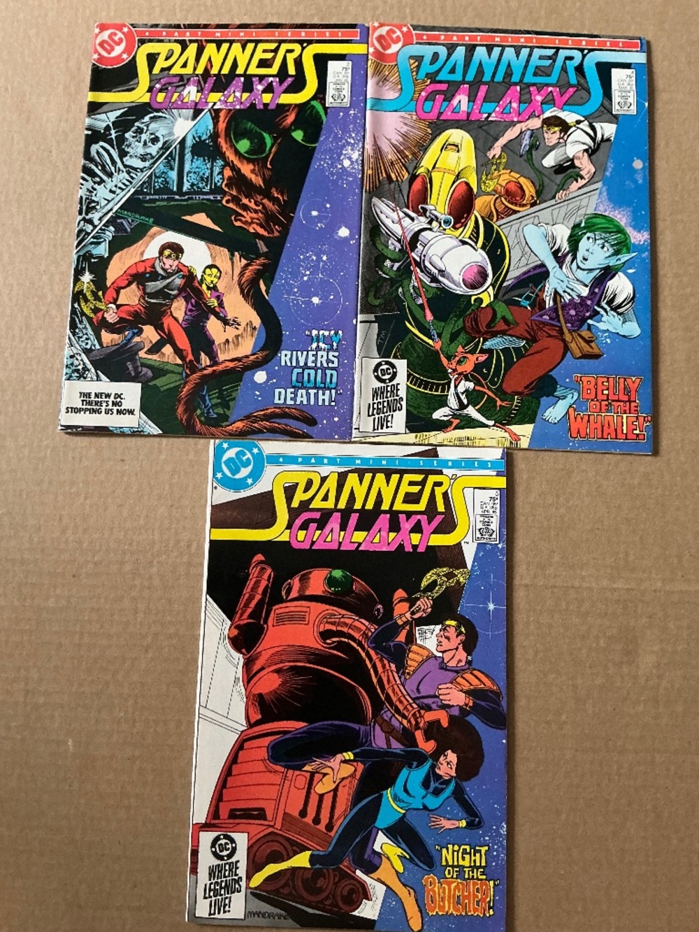 DC Spanner's Galaxy Comic Lot Issues 2,4,5 DC 1985 Sci-Fi Lot